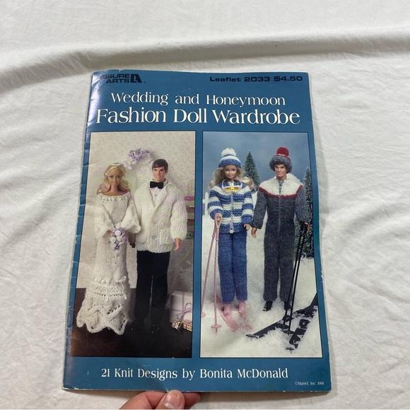 Mattel Other - Mattel 1991 Vintage Knitting Pattern Barbie crochet Guide for Fashion Dolls